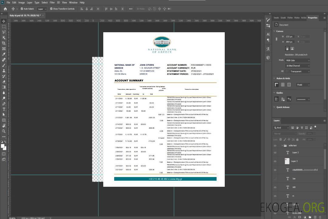 Modèle de relevé bancaire de la Banque nationale de Grèce en Grèce au format de fichier .xls et .pdf template Modèle de relevé bancaire de la Banque nationale de Grèce en Grèce au format de fichier .xls et .pdf template